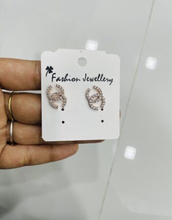 Rose gold plated stud