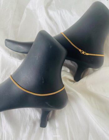 2 line box anklet